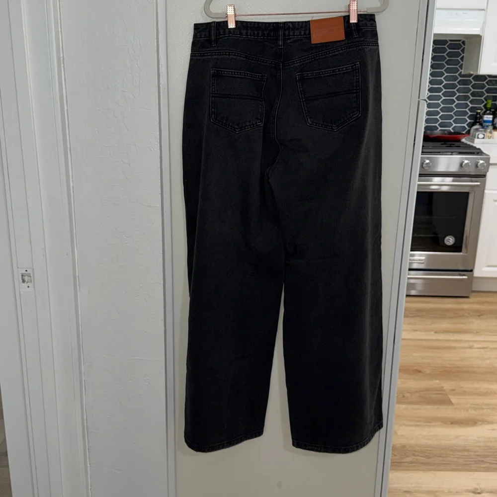 Princess Polly Black Wide Leg Jeans | 8